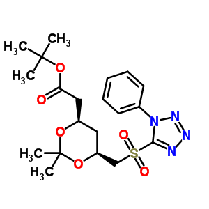 Tert-butyl 2-[(4r,6s)-2,2-dimethyl-6-[(1-phenyl-1h-tetrazol-5-ylsulfonyl)methyl]-1,3-dioxan-4-yl]acetate Structure,380460-37-7Structure