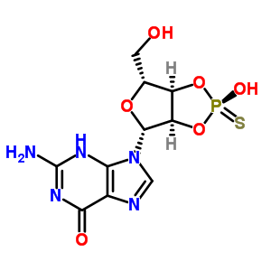 2-Amino-9-[(2s,3ar,4r,6r,6ar)-2-hydroxy-6-(hydroxymethyl)-2-sulfidotetrahydrofuro[3,4-d][1,3,2]dioxaphosphol-4-yl]-3,9-dihydro-6h-purin-6-one Structure,38557-85-6Structure