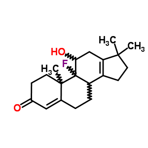 9-Fluoro-11-hydroxy-10,17,17-trimethyl-2,6,7,8,11,12,15,16-octahydro-1h-cyclopenta[a]phenanthren-3-one Structure,3863-16-9Structure