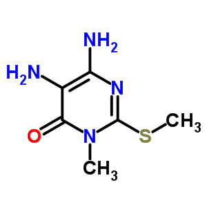 5,6-Diamino-3-methyl-2-methylthio-4(3h)pyrimidinone Structure,39008-28-1Structure