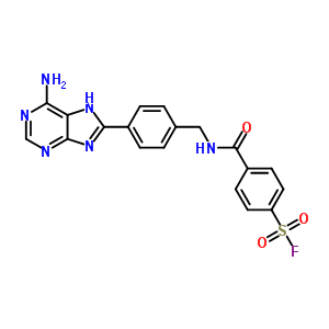 4-[[4-(6-Amino-7h-purin-8-yl)phenyl]methylcarbamoyl]benzenesulfonyl fluoride Structure,42447-66-5Structure