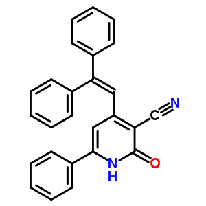 4-(2,2-Diphenylethenyl)-2-oxo-6-phenyl-1h-pyridine-3-carbonitrile Structure,4487-37-0Structure