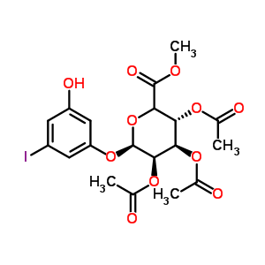 5-碘間苯二酚-2’,3’,4’-三-O-乙?；?beta-D-葡糖苷酸甲酯結(jié)構(gòu)式_490028-20-1結(jié)構(gòu)式