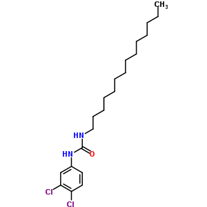 n-(3,4-二氯苯基)-n-十四基-脲結(jié)構式_5006-87-1結(jié)構式