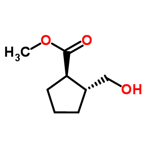 Cyclopentanecarboxylic acid,2-(hydroxymethyl)-,methyl ester,(1r,2r)-rel- Structure,502650-66-0Structure