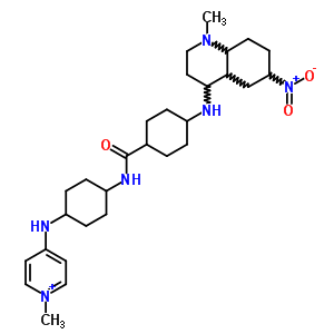 4-[(1-甲基-6-硝基-3,4,4a,5,6,7,8,8a-八氫-2H-喹啉-4-基)氨基]-N-[4-[(1-甲基吡啶-4-基)氨基]環(huán)己基]環(huán)己烷-1-羧酰胺結(jié)構(gòu)式_50308-90-2結(jié)構(gòu)式