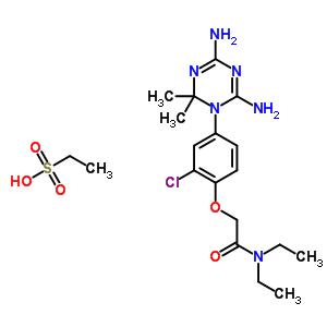 2-[2-Chloro-4-(4,6-diamino-2,2-dimethyl-1,3,5-triazin-1-yl)phenoxy]-n,n-diethyl-acetamide Structure,50507-90-9Structure