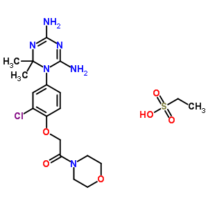 2-[2-Chloro-4-(4,6-diamino-2,2-dimethyl-1,3,5-triazin-1-yl)phenoxy]-1-morpholin-4-yl-ethanone Structure,50507-91-0Structure