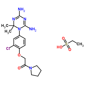 2-[2-Chloro-4-(4,6-diamino-2,2-dimethyl-1,3,5-triazin-1-yl)phenoxy]-1-pyrrolidin-1-yl-ethanone Structure,50507-92-1Structure