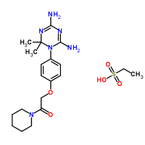 2-[4-(4,6-Diamino-2,2-dimethyl-1,3,5-triazin-1-yl)phenoxy]-1-(1-piperidyl)ethanone Structure,50507-99-8Structure