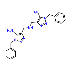 5-氨基-N-[[5-氨基-1-(苯基甲基)-1H-1,2,3-噻唑-4-基]甲基]-1-(苯基甲基)-1H-1,2,3-噻唑-4-甲胺結(jié)構(gòu)式_50533-77-2結(jié)構(gòu)式