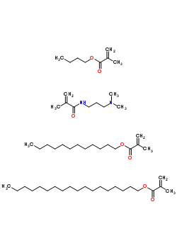 2-Methyl-2-propenoic acid butyl ester polymer with n-3-(dimethylamino)propyl-2-methyl-2-propenamide, dodecyl 2-methyl-2-propenoate and octadecyl 2-methyl-2-propenoate Structure,50867-55-5Structure