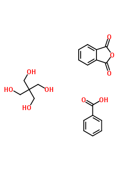 苯甲酸與 2,2-二(羥基甲基)-1,3-丙烷二醇和 1,3-異苯并呋喃二酮聚合物結(jié)構(gòu)式_51121-95-0結(jié)構(gòu)式