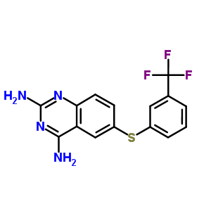 6-[[3-(三氟甲基)苯基]硫代]-2,4-喹唑啉二胺結(jié)構(gòu)式_51123-99-0結(jié)構(gòu)式