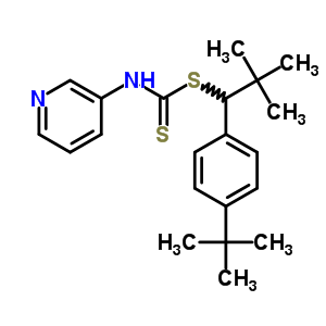 S-(1,1-二甲基乙基) S-(4-(1,1-二甲基乙基)苯基)甲基 3-吡啶基二硫代甲亞氨酸酯結構式_51308-57-7結構式
