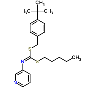 S-(4-(1,1-dimethylethyl)phenyl)methyl s-pentyl 3-pyridinylcarbonimidodithioate Structure,51379-04-5Structure