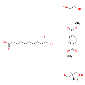 1,4-苯二甲酸二甲酯與癸二酸, 2,2-二甲基-1,3-丙烷二醇和 1,2-乙二醇聚合物結(jié)構(gòu)式_51382-28-6結(jié)構(gòu)式