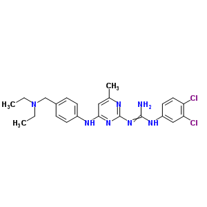 1-(3,4-Dichlorophenyl)-2-[4-[[4-(diethylaminomethyl)phenyl]amino]-6-methyl-pyrimidin-2-yl]guanidine Structure,51475-54-8Structure