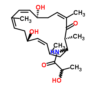 N-[(1R,2E,4E,6S,8E,10E,12S,14E,17S)-6,12-二羥基-3,9,15,17-四甲基-16-氧代環(huán)十七碳-2,4,8,10,14-五烯-1-基]-2-羥基丙酰胺結(jié)構(gòu)式_51741-82-3結(jié)構(gòu)式