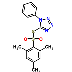 1-Phenyl -5-(2,4,6-trimethylphenyl )sulfonylsulfanyl -tetrazole Structure,52065-87-9Structure