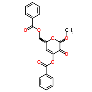 (2R-順式)-(9CI)-4-(苯甲酰基氧基)-6-[(苯甲?；趸?甲基]-2-甲氧基-2H-吡喃-3(6H)-酮結(jié)構(gòu)式_52152-86-0結(jié)構(gòu)式