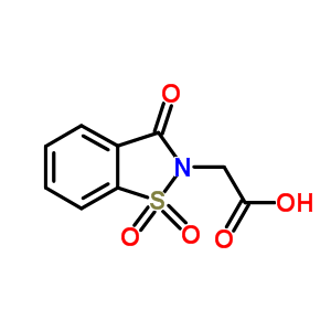 (1,1-Dioxido-3-oxo-1,2-benzisothiazol-2(3h)-yl)acetic acid Structure,52188-11-1Structure