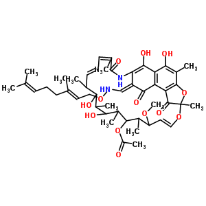 3-[[[[(E)-3,7-二甲基-2,6-辛二烯基]氧基]亞氨基]甲基]利福霉素 Sv結構式_52437-59-9結構式
