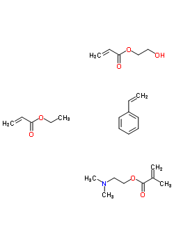 2-甲基-2-丙烯酸 2-(二甲基氨基)乙基酯與苯乙烯, 2-丙烯酸乙酯和 2-羥基乙基 2-丙烯酸酯聚合物結(jié)構(gòu)式_52722-05-1結(jié)構(gòu)式