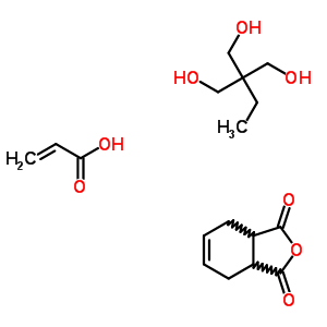 2-丙烯酸與 2-乙基-2-(羥基甲基)-1,3-丙烷二醇和 3a,4,7,7alpha-四氫-1,3-異苯并呋喃二酮聚合物結(jié)構(gòu)式_53192-18-0結(jié)構(gòu)式