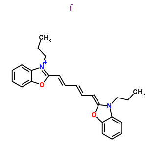 3-丙基-2-[5-(3-丙基-2(3H)-苯并惡唑亞基)-1,3-戊二烯-1-基]-苯并惡唑鎓碘化物結(jié)構(gòu)式_53213-90-4結(jié)構(gòu)式