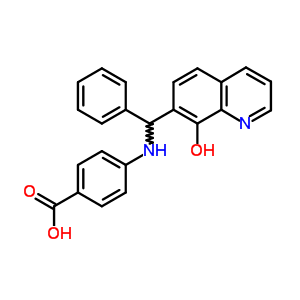 4-((8-Hydroxyquinolin-7-yl)(phenyl)methylamino)benzoic acid Structure,5335-97-7Structure