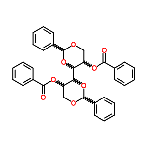 [4-(5-苯甲?；趸?2-苯基-1,3-二噁烷-4-基)-2-苯基-1,3-二噁烷-5-基]苯甲酸結構式_5349-05-3結構式