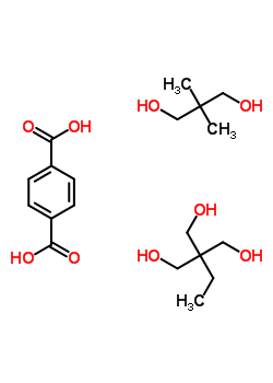 1,4-苯二甲酸與 2,2-二甲基-1,3-丙烷二醇和 2-乙基-2-(羥基甲基)-1,3-丙烷二醇聚合物結構式_53808-40-5結構式