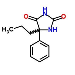 5-Phenyl-5-propyl-imidazolidine-2,4-dione Structure,5394-37-6Structure