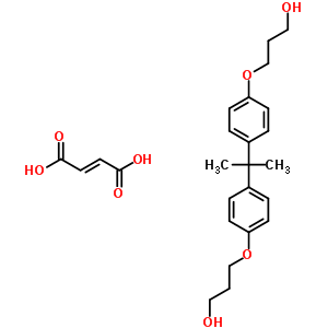 丁-2-烯二酸與 3-[4-[2-[4-(3-羥基丙氧基)苯基]丙-2-基]苯氧基]丙-1-醇聚合物結(jié)構(gòu)式_54018-76-7結(jié)構(gòu)式