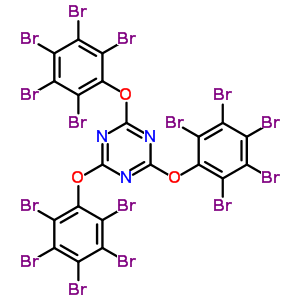 2,4,6-Tris(pentabromophenoxy)-1,3,5-triazine Structure,54203-05-3Structure