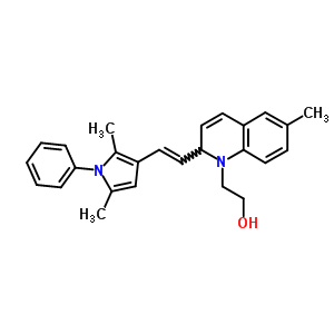 2-[2-[(E)-2-(2,5-dimethyl-1-phenyl-pyrrol-3-yl)ethenyl]-6-methyl-2h-quinolin-1-yl]ethanol Structure,5429-90-3Structure