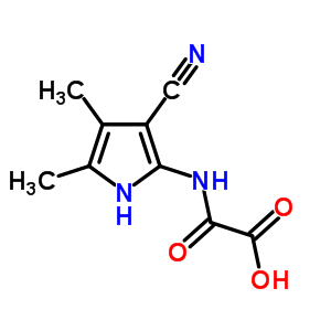 2-[(3-Cyano-4,5-dimethyl-1h-pyrrol-2-yl)amino]-2-oxo-acetic acid Structure,54329-28-1Structure