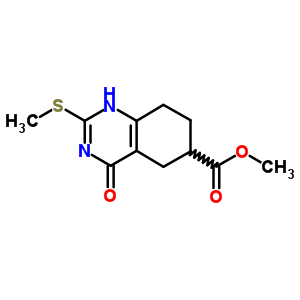 3,4,5,6,7,8-六氫-2-(甲基硫代)-4-氧代-6-喹唑啉羧酸甲酯結(jié)構(gòu)式_5437-53-6結(jié)構(gòu)式