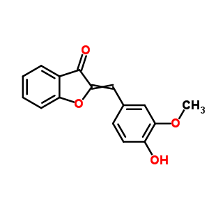 3(2H)-benzofuranone,2-[(4-hydroxy-3-methoxyphenyl)methylene]- Structure,5438-61-9Structure