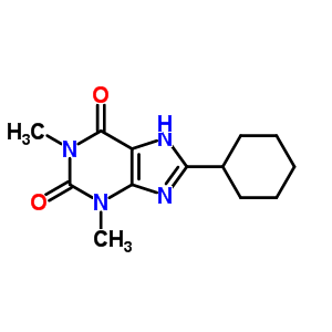 8-Cyclohexyl-1,3-dimethyl-7h-purine-2,6-dione Structure,5438-77-7Structure