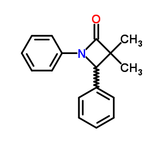 3,3-Dimethyl-1,4-diphenyl-azetidin-2-one Structure,5438-81-3Structure