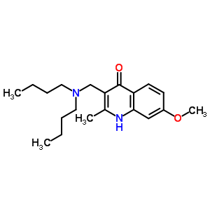 3-[(Dibutylamino)methyl]-7-methoxy-2-methyl-1h-quinolin-4-one Structure,5442-56-8Structure