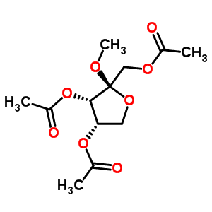 [(3S,4s,5s)-4-acetyloxy-5-(acetyloxymethyl)-5-methoxy-oxolan-3-yl] acetate Structure,54420-08-5Structure