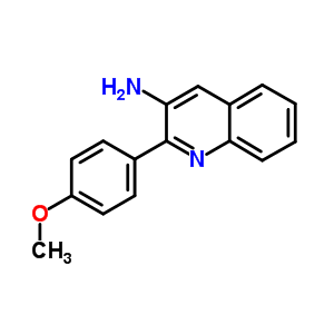 2-(4-甲氧基苯基)-3-喹啉胺結(jié)構(gòu)式_5443-82-3結(jié)構(gòu)式