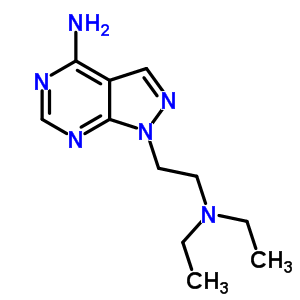 1-(2-(Diethylamino)ethyl)-1h-pyrazolo[3,4-d]pyrimidin-4-amine Structure,5444-53-1Structure