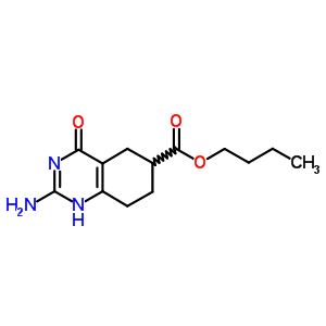 6-Quinazolinecarboxylicacid, 2-amino-3,4,5,6,7,8-hexahydro-4-oxo-, butyl ester Structure,5446-29-7Structure