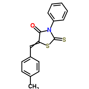 5-[(4-Methylphenyl)methylidene]-3-phenyl-2-sulfanylidene-thiazolidin-4-one Structure,55111-69-8Structure