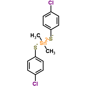 Bis[(4-chlorophenyl)thio]dimethylstannane Structure,55216-04-1Structure