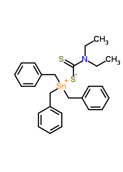 Tris(phenylmethyl)stannyl diethylaminomethanedithioate Structure,55349-54-7Structure